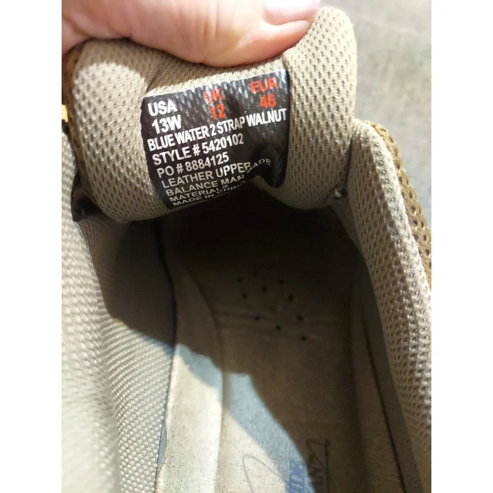 World Wide‎ Sportsman Men's13W Blue Water Two Strap Walnut Tan Outdoors Shoes 🎣